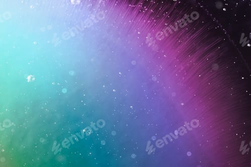 Preview: rainbow liquid paint, abstract space themed background