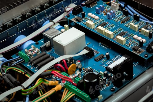 Preview: System board close-up view with electronic details and components