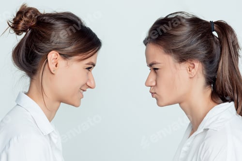 Preview: Studio Portrait Of Female Twins