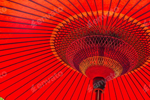 Preview: Japanese red umbrella