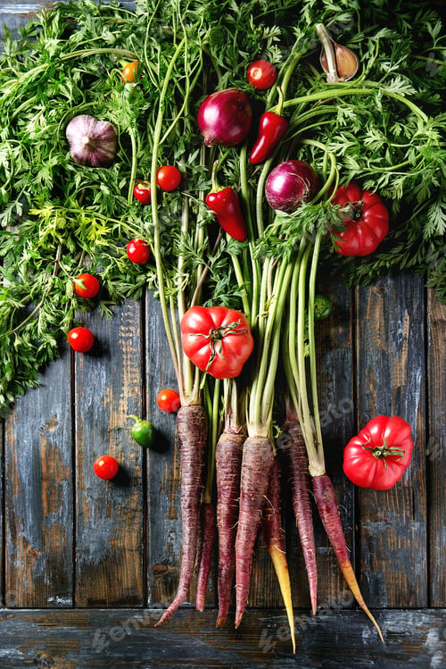 Preview: Purple carrot with vegetables