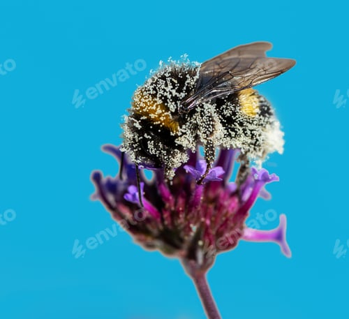 Preview: Bumblebee full of pollen