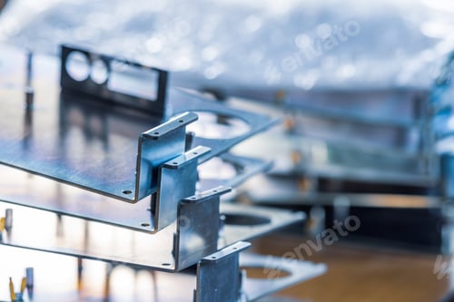 Preview: Metal boards and accessories lie on the surface