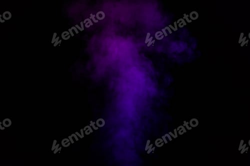 Preview: black spiritual background with purple smoke