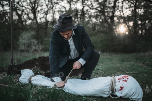 Preview: Maniac ties a rope on the victim's body