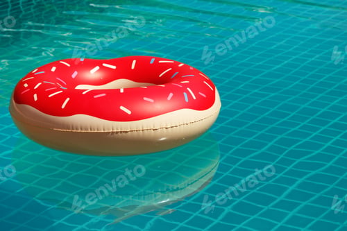Preview: Inflatable swim ring in shape of donut