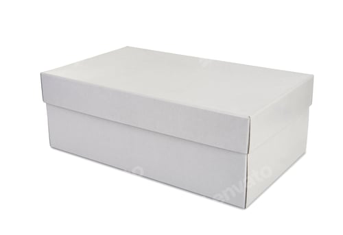 Preview: White shoe box isolated on white