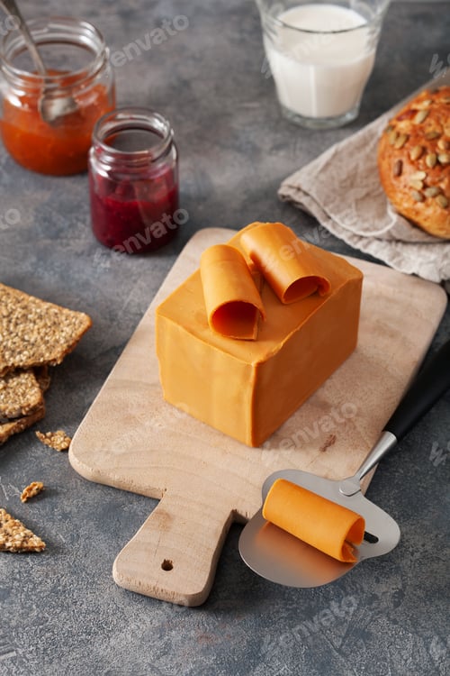 Preview: Norwegian brunost traditional brown cheese