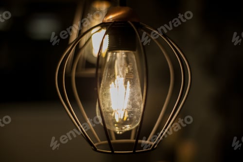 Preview: Retro lamps with blur background