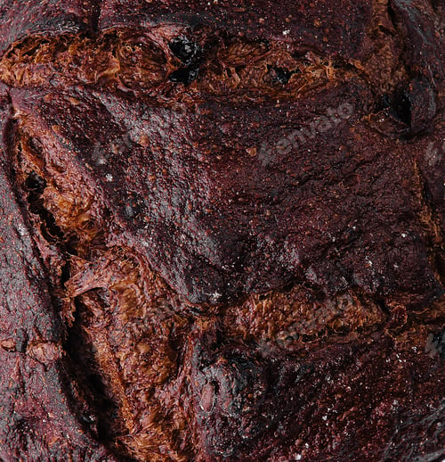 Preview: Black round bread top view