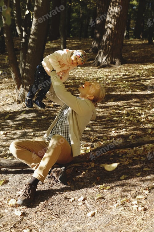 Preview: Father playing with child girl