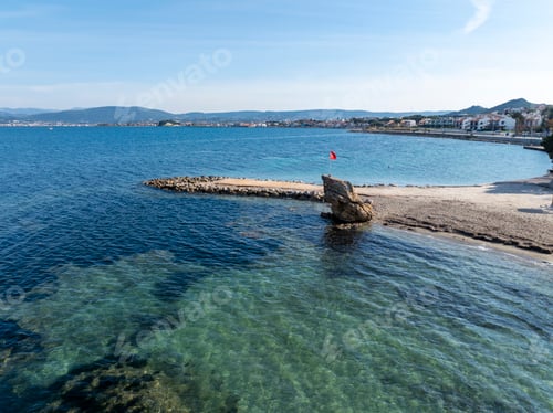 Preview: Cesmealti - Urla - Izmir - Turkey, View on ''Bride Rock'' or ''Sail Rock''. Gelinkaya