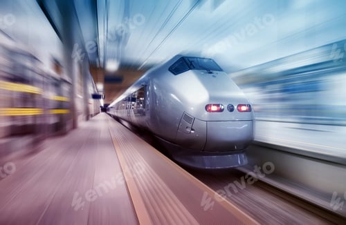 Preview: Fast train on the station.