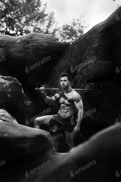 Preview: Strong warrior at the woods