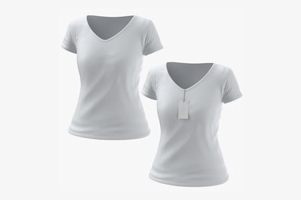 Preview: Fitted White V-Neck Tee