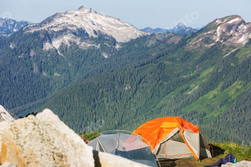 Preview: Tent in mountains