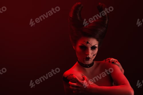 Preview: Talking broken doll with horns on her head