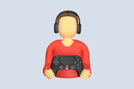 Preview: Gamer Streamer 3D Illustration