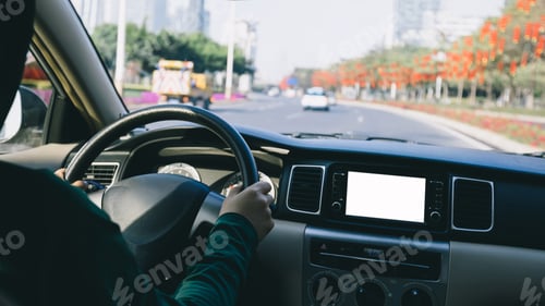 Preview: Driving car on city road
