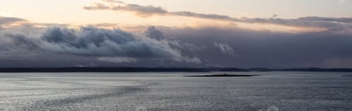 Preview: Panoramic View of American Mountain Landscape on the Ocean Coast