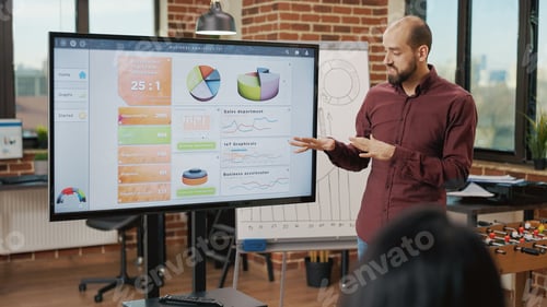 Preview: Business man planning strategy for startup presentation