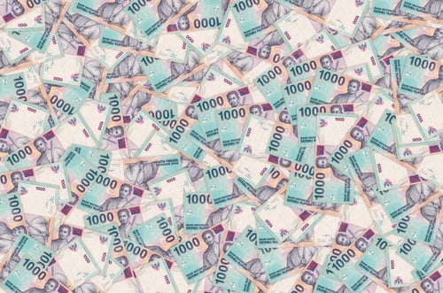 Preview: Kapitan Pattimura portrait on Indonesia 1000 rupiah bank note, former currency of Indonesia