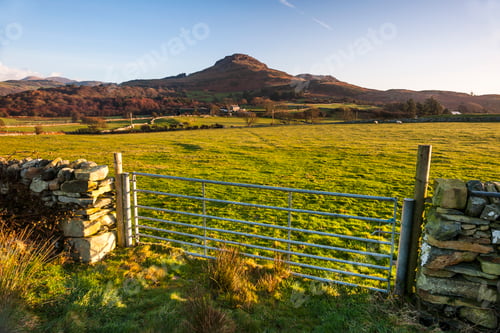 Preview: Snowdonia National Park Landscape at sunrise, near Porthmadog, North Wales