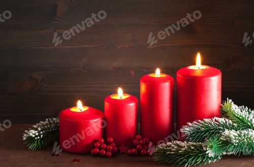 Preview: christmas advent candles lantern decoration