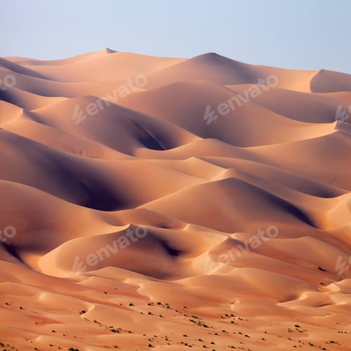 Preview: Desert landscape in the UAE, sand dunes in square format