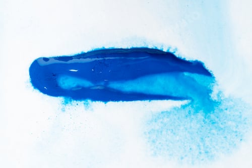 Preview: Blue watercolor Brush Stroke on white paper canvas