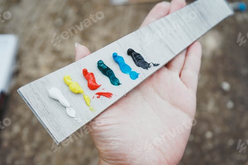 Preview: Simple color test with oil paint