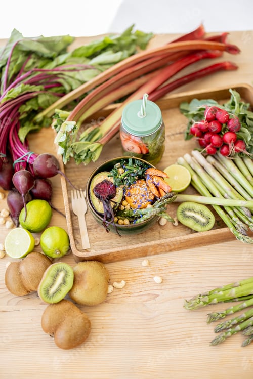 Preview: Table full of fresh food ingredients