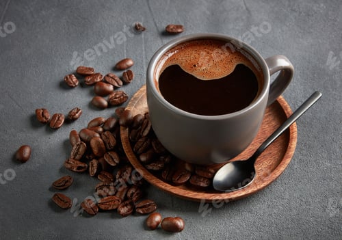 Preview: cup of black coffee