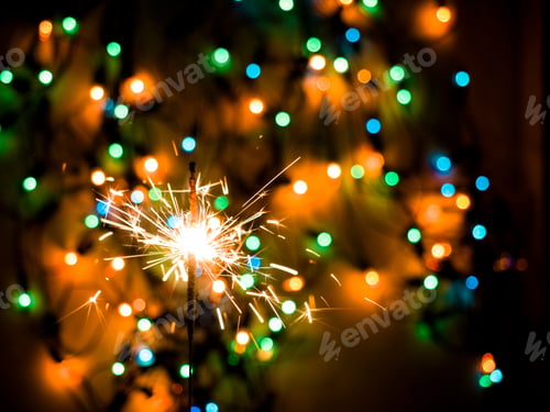 Preview: Sparkling Bengal Light with Colorful Glowing Lights