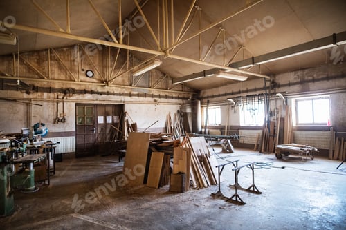 Preview: An interior of carpentry workshop.