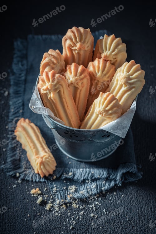 Preview: Delicious tongues cookies as crunchy and vanilla snack