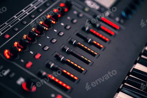 Preview: Electronic synthesizer with led backlight