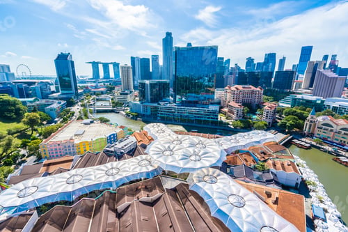 Preview: Beautiful architecture building exterior cityscape in Singapore