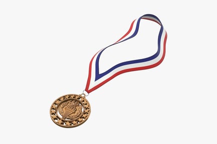 Preview: Bronze Olympic Style Medal with Ribbon