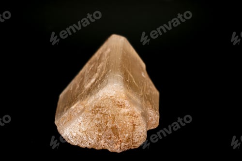 Preview: Macro mineral stone Spodumene on a black background