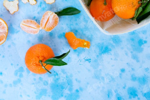 Preview: Tangerine friuts with leaves