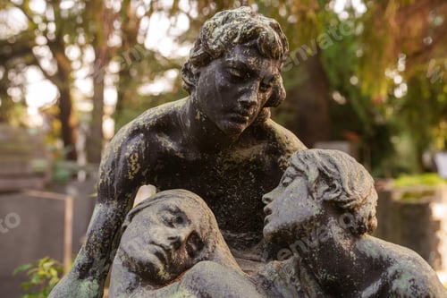 Preview: Cimitero Monumentale, historic cemetery in Milan, Italy. A tomb