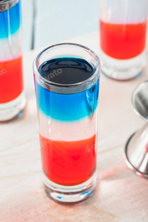Preview: Patriotic Red White and Blue Shots