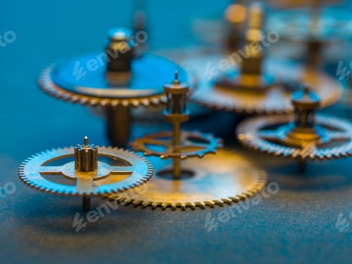 Preview: Gears and cogs clock