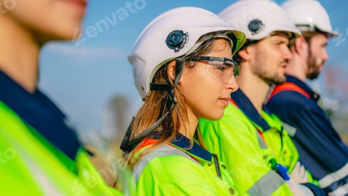 Preview: Professional engineer technician working outdoor at wind turbine field