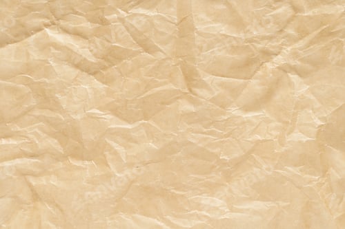 Preview: Close-up of crumpled brown paper texture with wrinkles and creases for craft and design projects