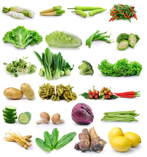 Preview: set of vegetable on white background