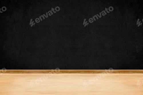 Preview: room perspective blackboard wall and wooden floor