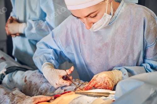 Preview: Surgeons Performing Operation in Operating Room at Hospital
