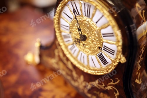 Preview: Antique ornate clock background